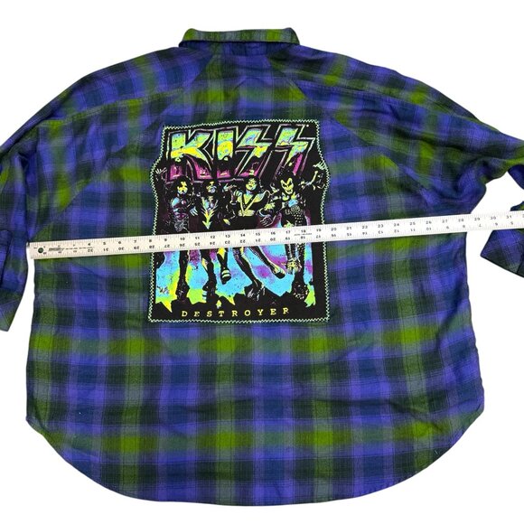 KISS “Destroyer” BDG Flannel (M, Very Oversized) - Picture 3 of 5